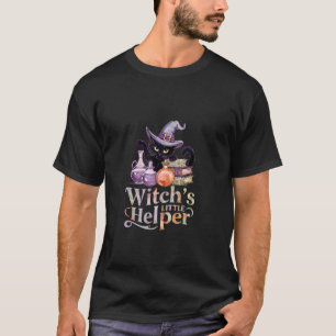 Halloween Witch's Little Helper Enchanting Cat Com T-Shirt