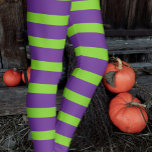 Halloween Witch's Purple Green Striped Stockings Leggings<br><div class="desc">Costume leggings for accessorising your witch costume.  The design is a striped purple green pattern.</div>