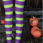 Halloween Witch's Purple Green Striped Stockings Leggings<br><div class="desc">Costume leggings for accessorising your witch costume.  The design is a striped purple green pattern.</div>