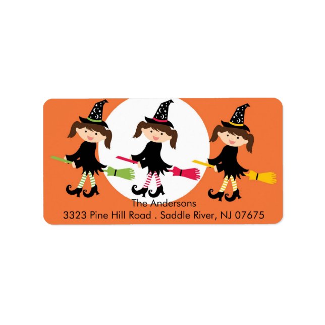 Halloween Witchs Return Address Label (Front)
