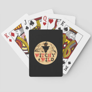 Halloween Witchy And Wild Birthday Playing Cards