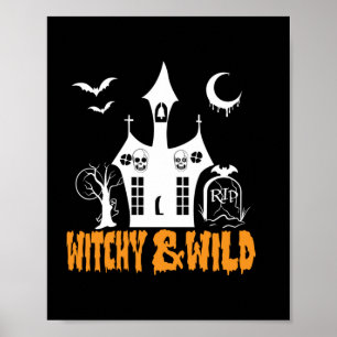 Halloween Witchy And Wild Birthday Poster