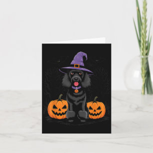 Halloween Witchy Black Standard Poodle Dog Spooky Card