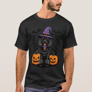 Halloween Witchy Black Standard Poodle Dog Spooky T-Shirt