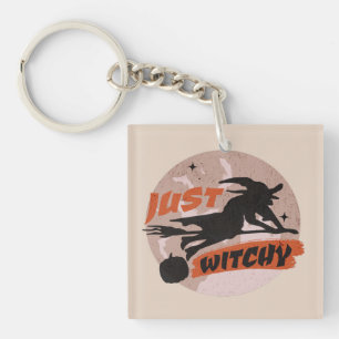 Halloween Witchy Retro Witch Costume  Key Ring
