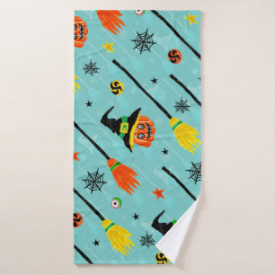 Halloween Witchy Seamless Theme Bath Towel