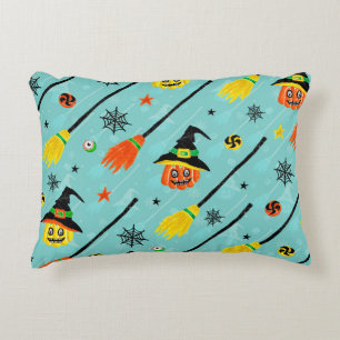 Halloween Witchy Seamless Theme Decorative Cushion