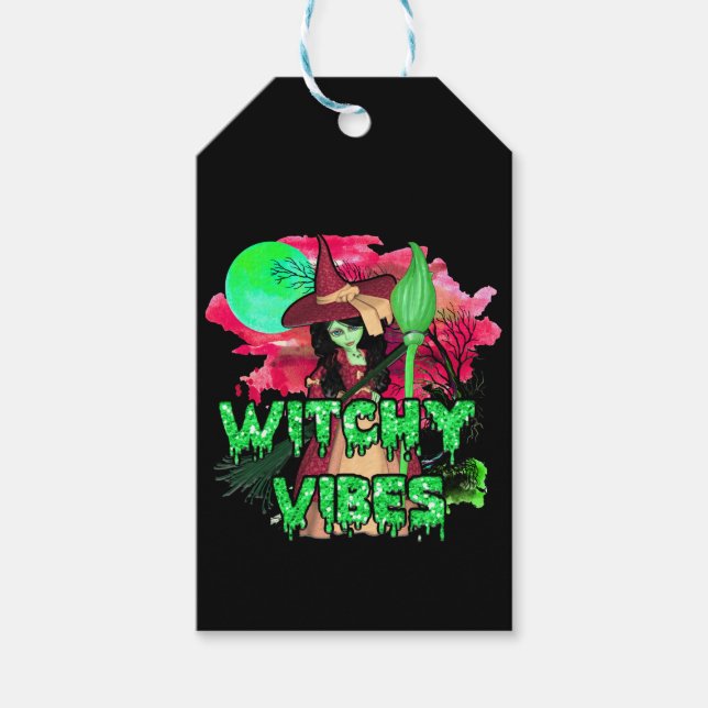 Halloween Witchy Vibes Gift Tags (Front)