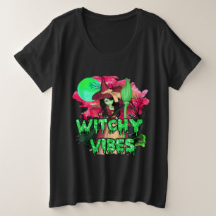 Halloween Witchy Vibes Plus Size T-Shirt