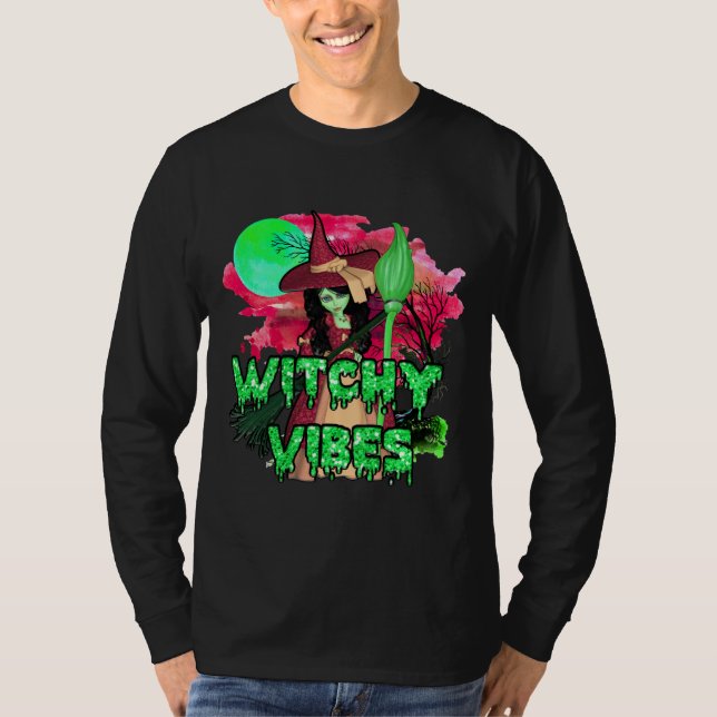 Halloween Witchy Vibes T-Shirt (Front)