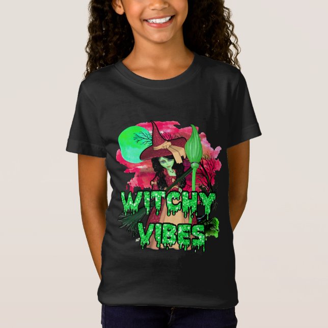 Halloween Witchy Vibes T-Shirt (Front)