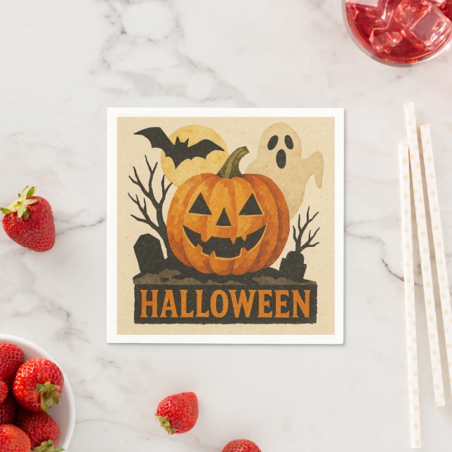 Halloween with a sensual collage technique napkin (Insitu)