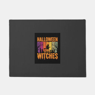 Halloween With My Witches Retro Sunset Doormat