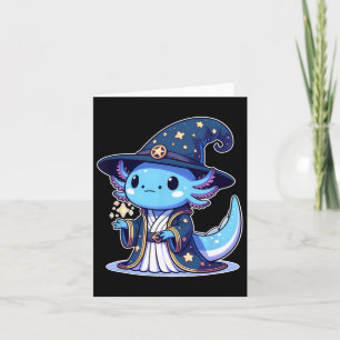 Halloween Wizard Funny Axolotl Card