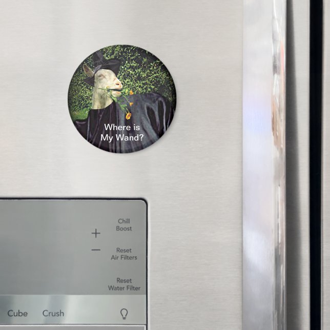 Halloween Wizard Goat Magnet (In Situ (Fridge))