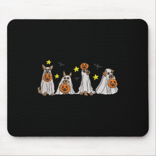 Halloween  Women Ghost Dog Embroidery Effect Desig Mouse Pad