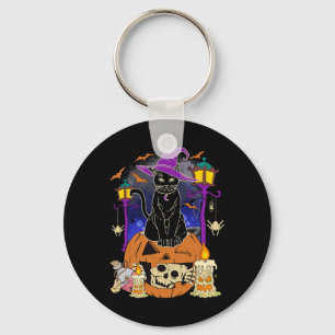 Halloween  Women Men Kids Halloween Black Cat Pump Key Ring