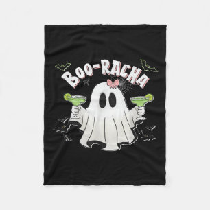 Halloween Women's Ghost Boo Racha Funny Margarita  Fleece Blanket