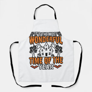 Halloween Wonderful Time Of Year Vintage Shirt Des Apron