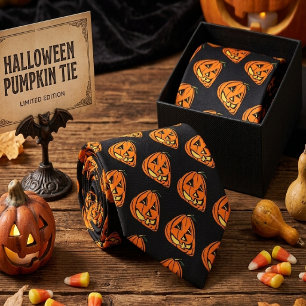 Halloween Wonky Pumpkin Tie