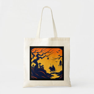 Halloween - Woodcut Style 8 Tote Bag