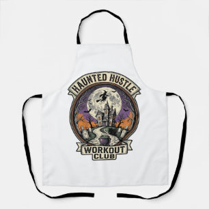 Halloween Workout Shirt Haunted Hustle Engraving A Apron
