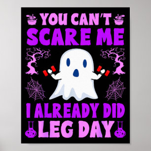 Halloween Workout Women Ghost Training With Dumbbe Poster