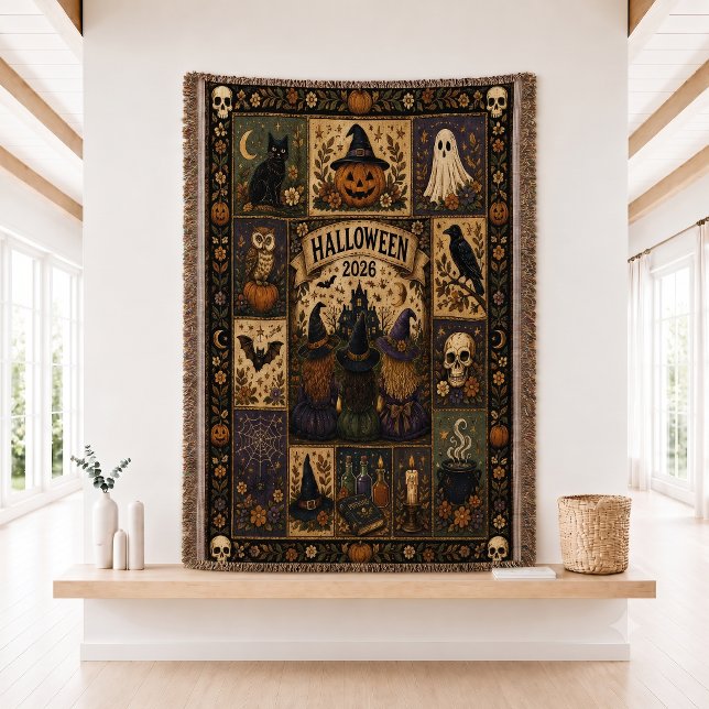 Halloween Woven Throw  Blanket (Creator Uploaded)