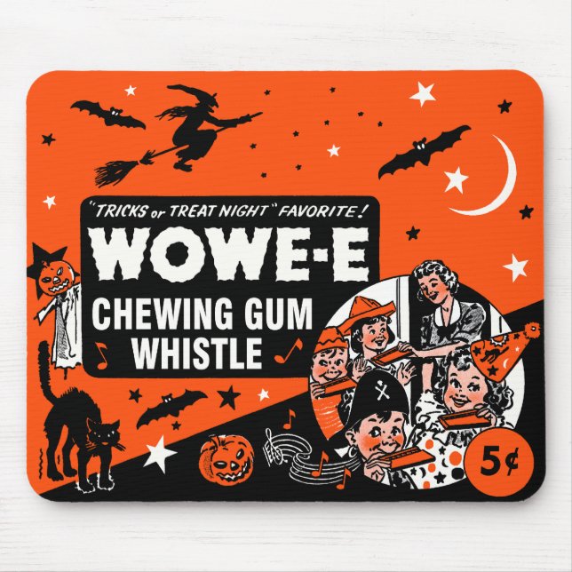 Halloween Wowe-e Whistle Candy Box Art Mousepad (Front)