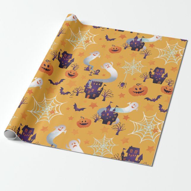 Halloween Wrapping Paper (Unrolled)