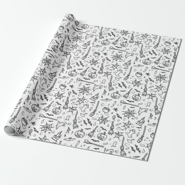 Halloween Wrapping Paper (Unrolled)
