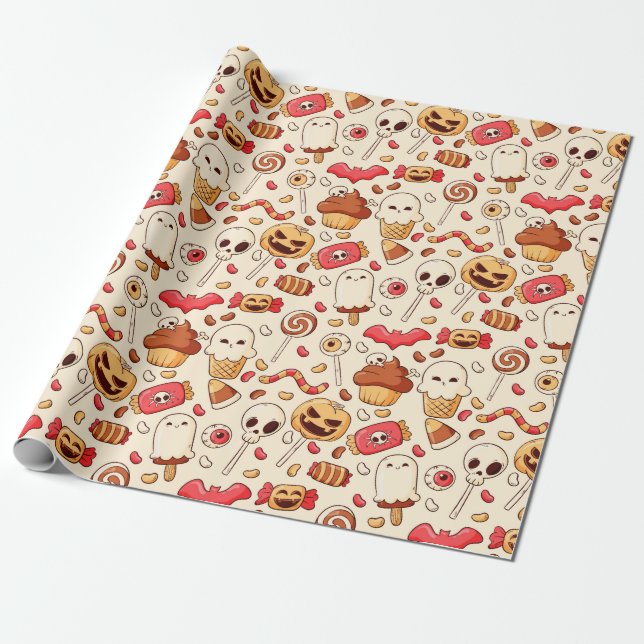 Halloween Wrapping Paper (Unrolled)