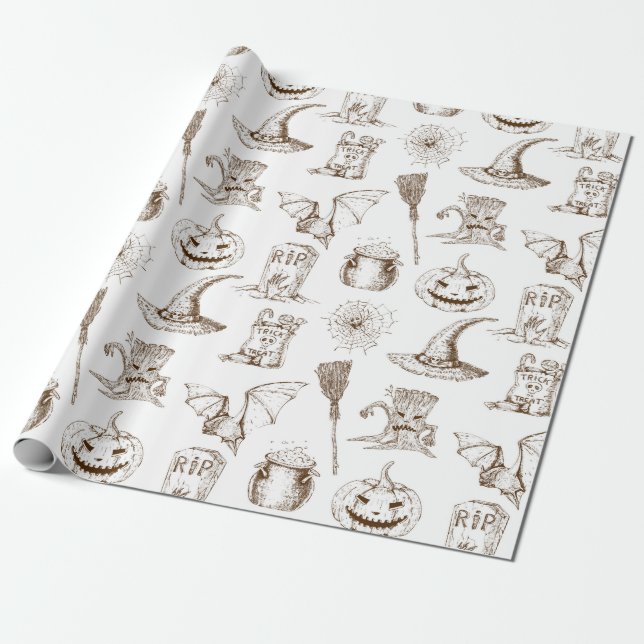 Halloween Wrapping Paper (Unrolled)