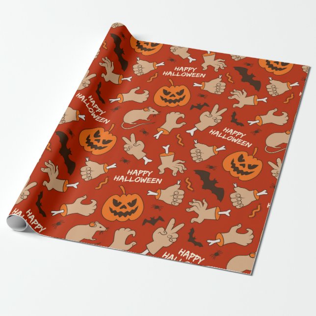 Halloween Wrapping Paper (Unrolled)
