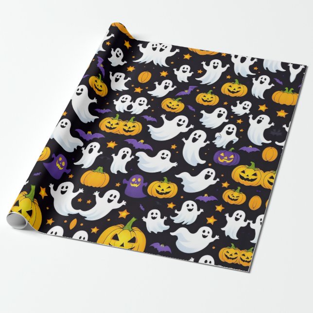 HALLOWEEN WRAPPING PAPER (Unrolled)