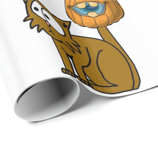 Halloween  Wrapping Paper, Cat Wrapping Paper (Roll Corner)