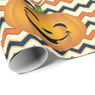 Halloween Wrapping Paper, Pumpkin Paper