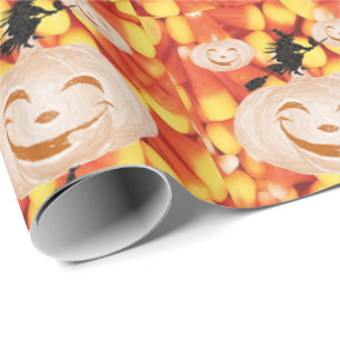Halloween  Wrapping Paper, Pumpkin Paper