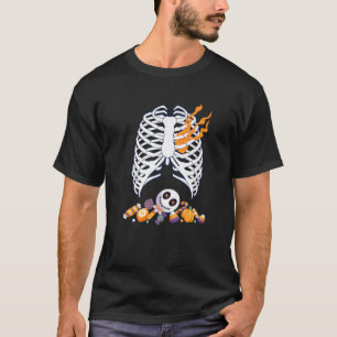 Halloween Xray Skeleton Rib Cage Heart Candy Cute T-Shirt