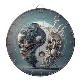 Halloween Yin-Yang Skeleton Fusion Dartboard