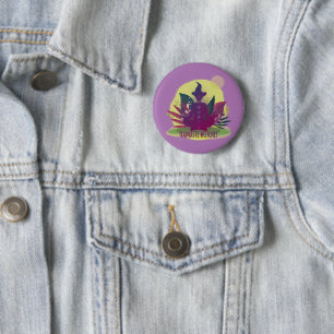 Halloween Yoga Namaste Witches 6 Cm Round Badge