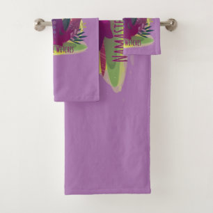 Halloween Yoga Namaste Witches Bath Towel Set