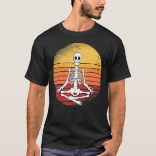 Halloween Yoga Skeleton Vintage Skeleton T-Shirt