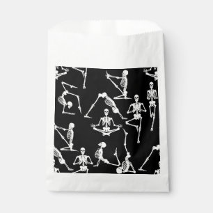 halloween yoga skeletons black favour bags