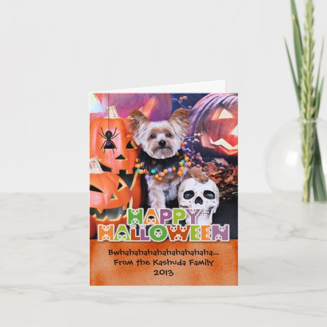 Halloween - Yorkie - Vinnie Card (Front)