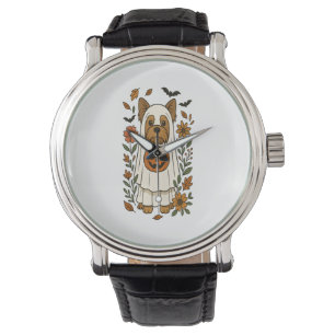 Halloween Yorkshire Terrier Flowers Halloween Watch