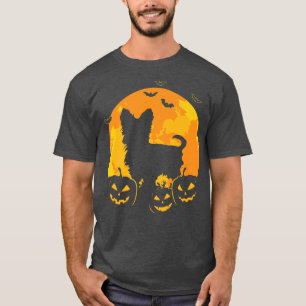 Halloween Yorkshire Terrier Jack O Lantern Dog Pum T-Shirt