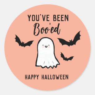 Halloween You've Been Booed Classic Round Sticker