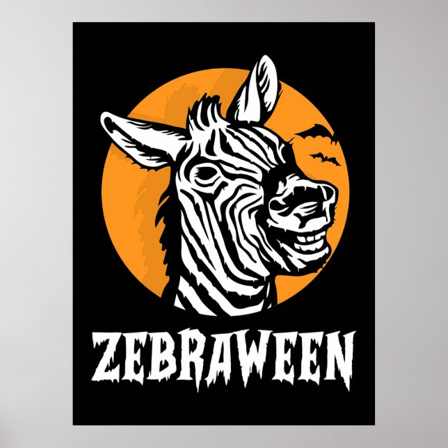 Halloween Zebra Poster (Front)