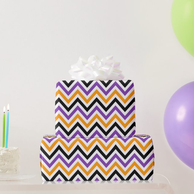 Halloween Zigzag – Bold Seasonal Pattern Wrapping Paper (Party Gifts)